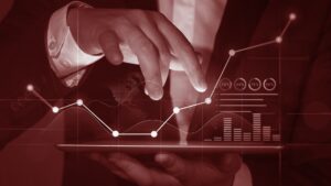 Fingers scrolling through virtual TMS data