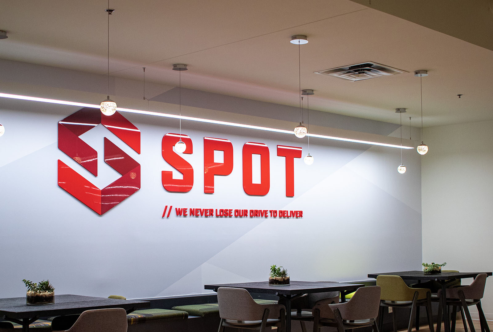 Wall at Spot's Indy location
