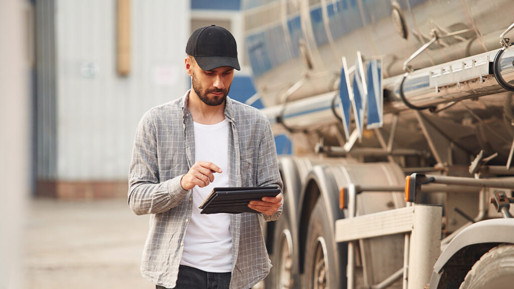 Truck driver looking for freight on Spot's Load Board