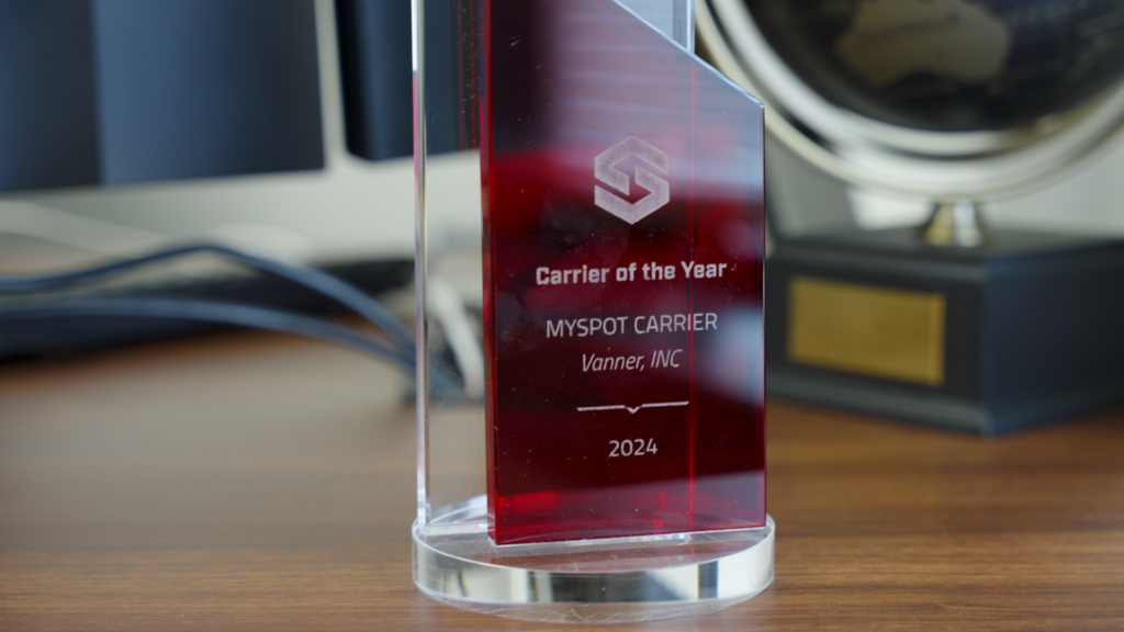 Vanner Inc. 2024 MySpot Carrier of the Year award