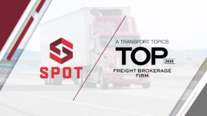 Transport Topics Top 100 graphic with Spot, Inc logo