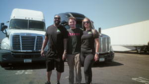 Left to Right: Sean Kidd (BAK Express, LLC), William Apple (Spot, Inc.), Biljana Kidd (BAK Express, LLC). Picture defining strong relationships between Spot, Inc. and carriers in its network